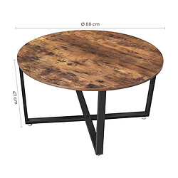 Avis Habitat et Jardin Table Basse 88x47 cm - Marron rustique