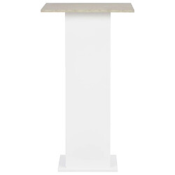 Avis Helloshop26 Table haute mange-debout bar - Blanc et béton