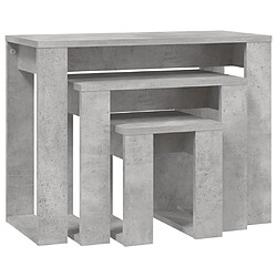 VIDAXL Tables gigognes 808607 - Gris béton