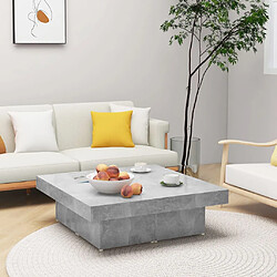 vidaXL Table basse 90x90x28 cm - Gris béton