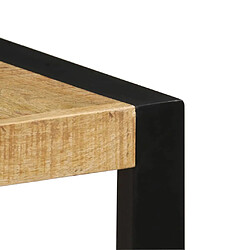 Helloshop26 Table à manger bois - Marron et noir pas cher
