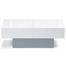 Avis Idmarket MARTA Table basse - Gris/Blanc