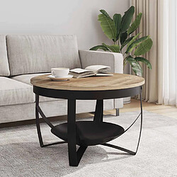 VIDAXL Table basse Ø68x43 cm - Bois de manguier brut