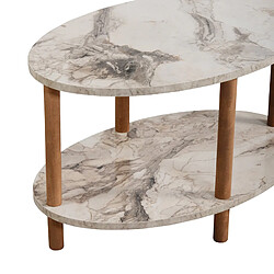 Avis Helloshop26 Table basse ovale - Marbre Crème