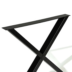 Idmarket MARKET Pieds de table X - Noir pas cher