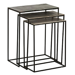 Mes Lot de 3 tables d'appoint gigognes - Noir