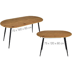 Avis The home deco factory Table à manger extensible - Noir
