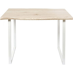 Avis The home deco factory table à manger industrielle - Blanc bois