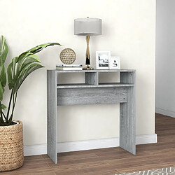 vidaXL Table console sonoma gris 78x30x80 cm