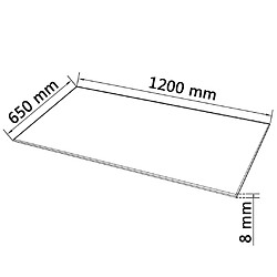Acheter vidaXL Dessus de table verre trempé