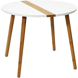 Acheter The home deco factory Table gigogne ronde - Blanc