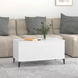 Avis vidaXL Table basse Relevable - Blanc