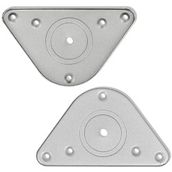 Acheter vidaXL 4 pieds de table réglables - Nickel brossé - 870 mm