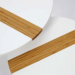 The home deco factory Table gigogne ronde - Blanc pas cher