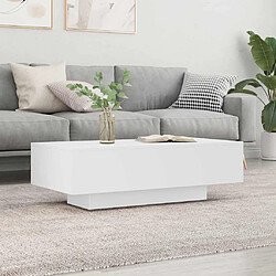 VIDAXL Table basse blanc bois d'ingénierie - 100x49,5x31 cm
