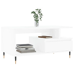 Avis vidaXL Table basse Blanc