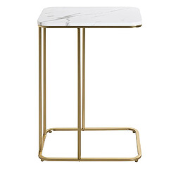 Pegane Table d'appoint rectangulaire - Doré