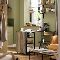 SoBuy Table pliante FWT62-N - 180 cm - Bois et blanc