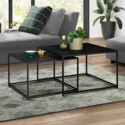Idmarket MARKET DAVIS Tables basses - Métal noir