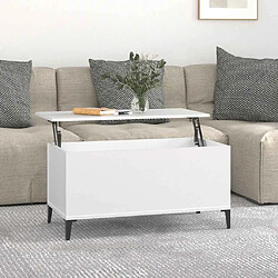 vidaXL Table basse Relevable - Blanc