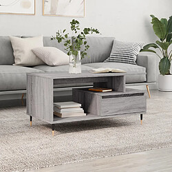 vidaXL Table basse Sonoma gris