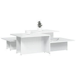 Avis vidaXL Tables basses blanc brillant