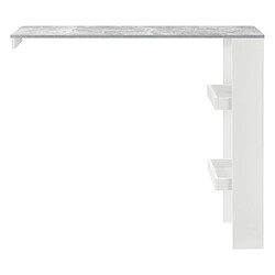 Helloshop26 Table de bar mural - Blanc et gris 120 cm