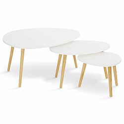 Avis Idmarket MARKET Tables Gigognes GAIA x3 - Blanc