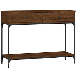 VIDAXL Console chêne marron 100x34,5x75 cm