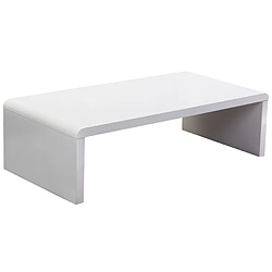 BELIANI MILWAUKEE Table basse rectangulaire - MDF blanc - Style scandinave - 120 x 60 x 35 cm