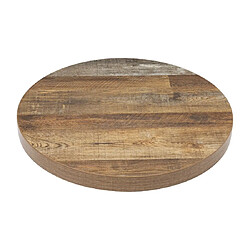 Bolero Plateau de Table Rond - Effet Bois Vieilli