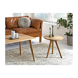 Loungitude Table basse ronde - ARTUS chêne massif