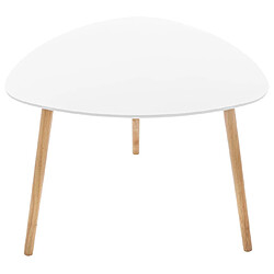 Pegane Table d'appoint ovale - Blanc