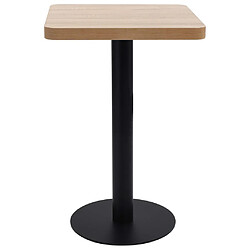 vidaXL Table de Bistro - Marron Clair/Noir