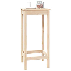 Avis vidaXL Table de bar 50x50x110 cm bois massif de pin