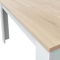 Acheter Pegane Table à manger extensible - Chêne canadian et blanc
