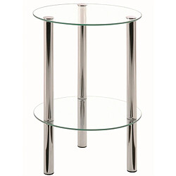 Pegane Table d'appoint ronde - Transparent