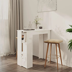 VidaXL Table de Bar - Blanc Brillant