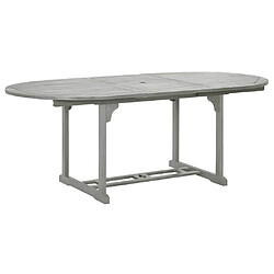 vidaXL Table de jardin extensible 150-200 cm Gris