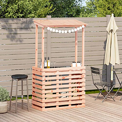 Avis vidaXL Table de bar avec toit 112,5x57x195,5 cm - Douglas