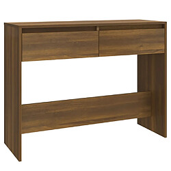 vidaXL Table console chêne marron 100x35x76,5 cm