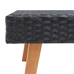Acheter vidaXL Table basse de jardin 70x50x33 cm - Résine Tressée - Noir