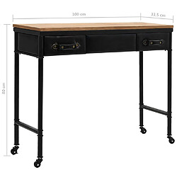 VidaXL Table Console MDF et Sapin - 100 cm - Multicolore pas cher