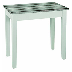 Pegane Table d'appoint en MDF Coloris Blanc-maritimo-pin, Dim : L46 x P30 x H52 cm