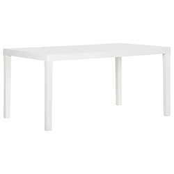 vidaXL Table de jardin PP Blanc 8720286908099