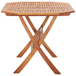 Avis vidaXL Table pliable de jardin - Bois d'acacia massif