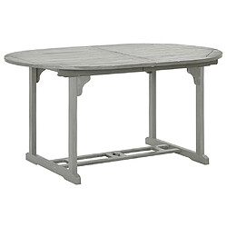 Avis vidaXL Table de jardin extensible 150-200 cm Gris