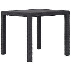 VIDAXL Table de jardin 79x79x72 cm - Plastique aspect rotin