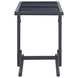 Avis vidaXL Table de jardin Noir 46452