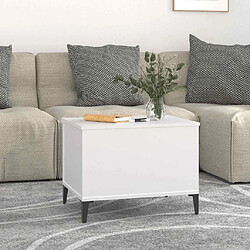 Avis vidaXL Table Basse Blanc 60 cm